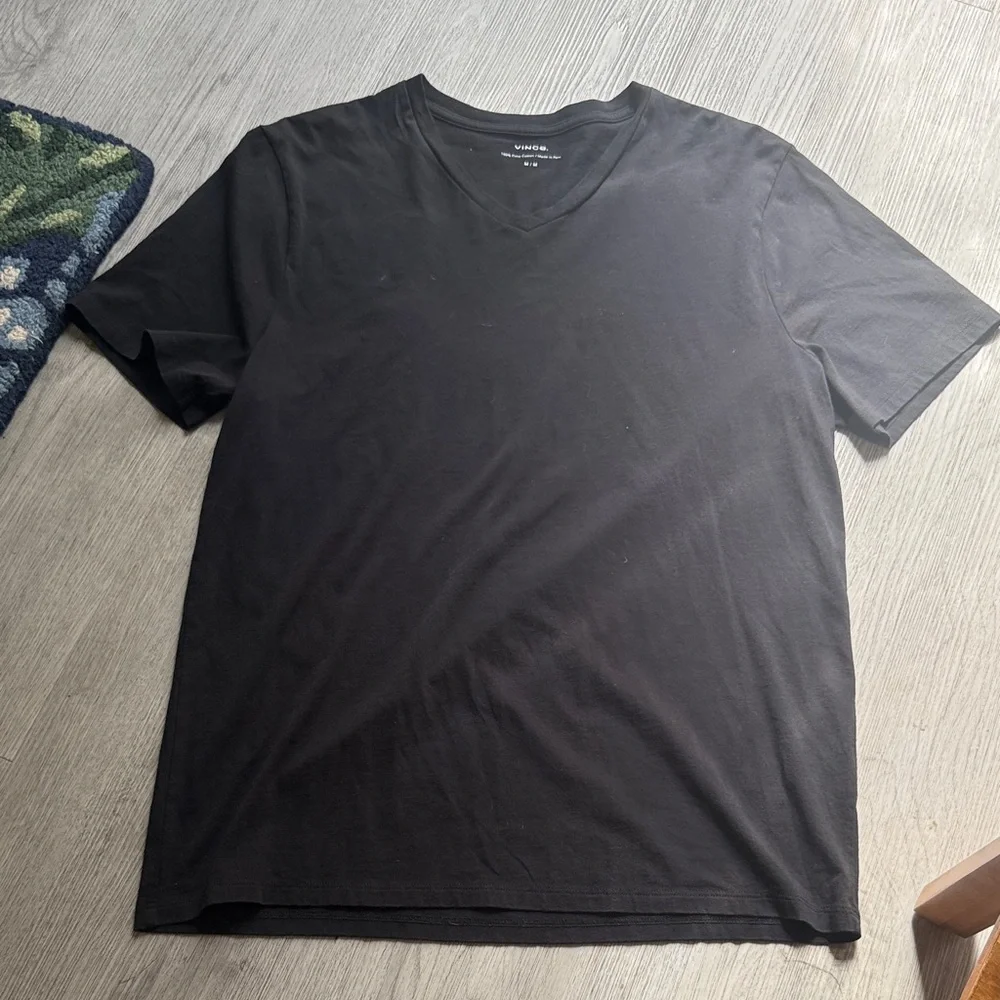 Banana Republic Black Short Sleeve V-Neck Tee